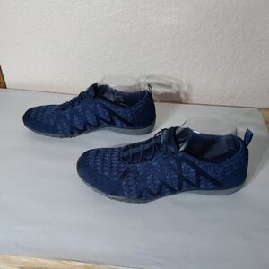 Skechers Relaxed Fit Empire DLux Navy Blue Slip On‎ Sneakers 100301 Womens 9